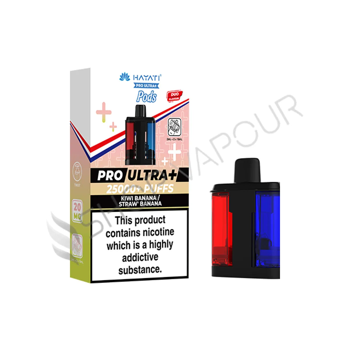 Kiwi Banana / Straw Banana Pro Ultra Plus 25K Prefilled Pod & Refill by Hayati