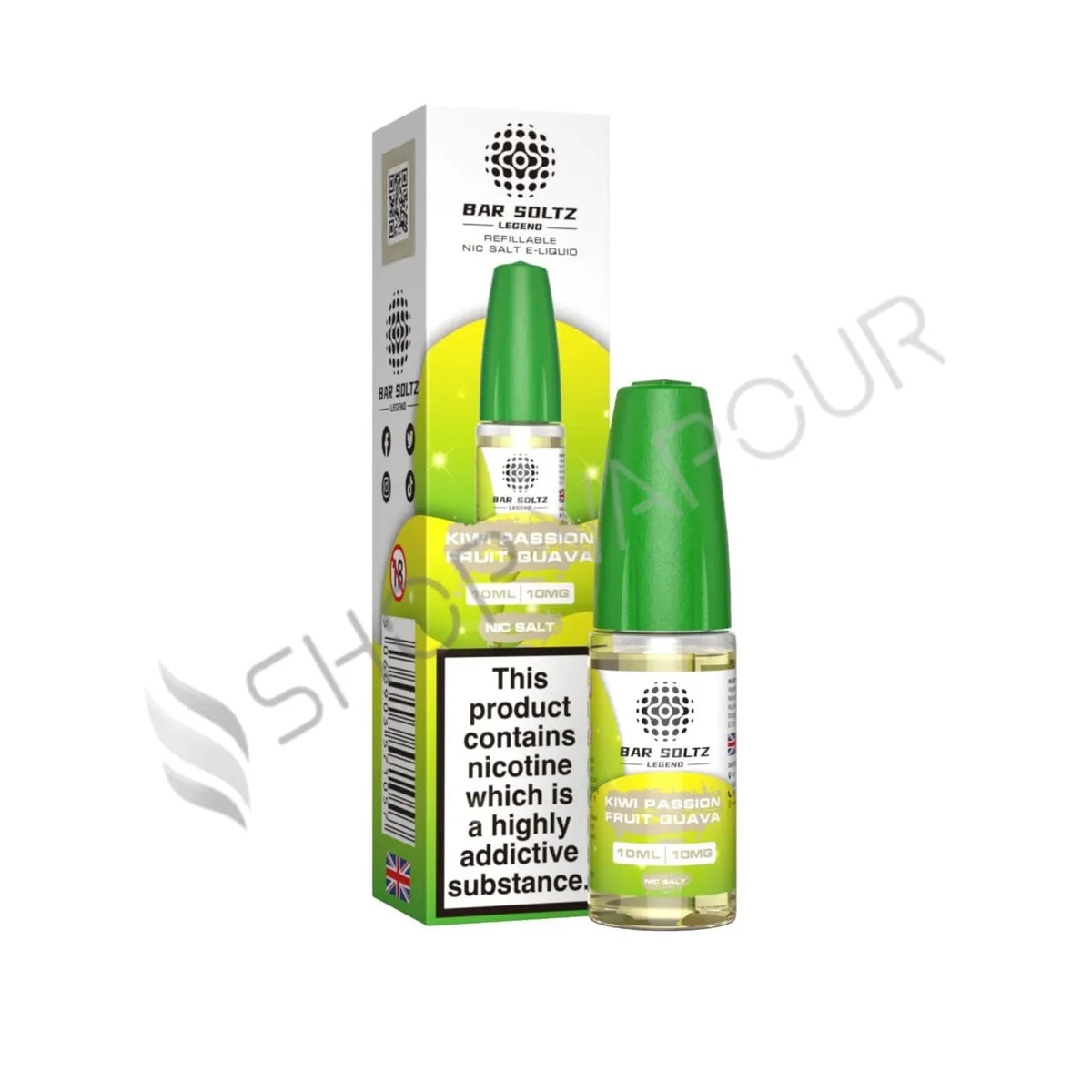 Kiwi Passion Fruit Guava Nic Salt E-Liquid by Bar Soltz Legend