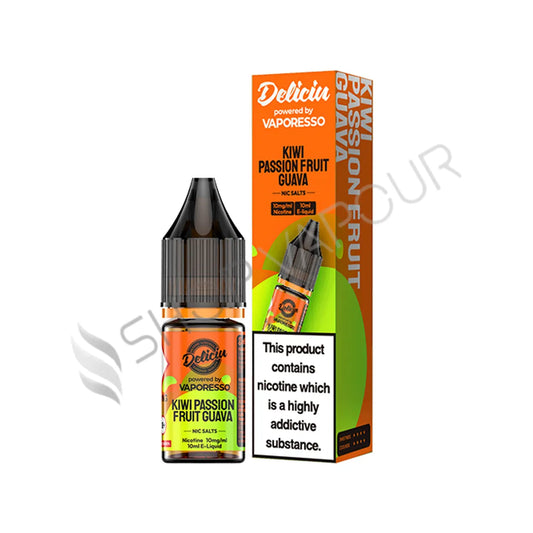 Kiwi Passion Fruit Guava Nic Salt E-Liquid by Deliciu