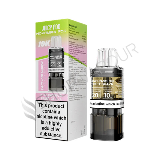 Kiwi Passion Fruit Guava Novamax 10K Prefilled Pod & Refill by Juicy Pod