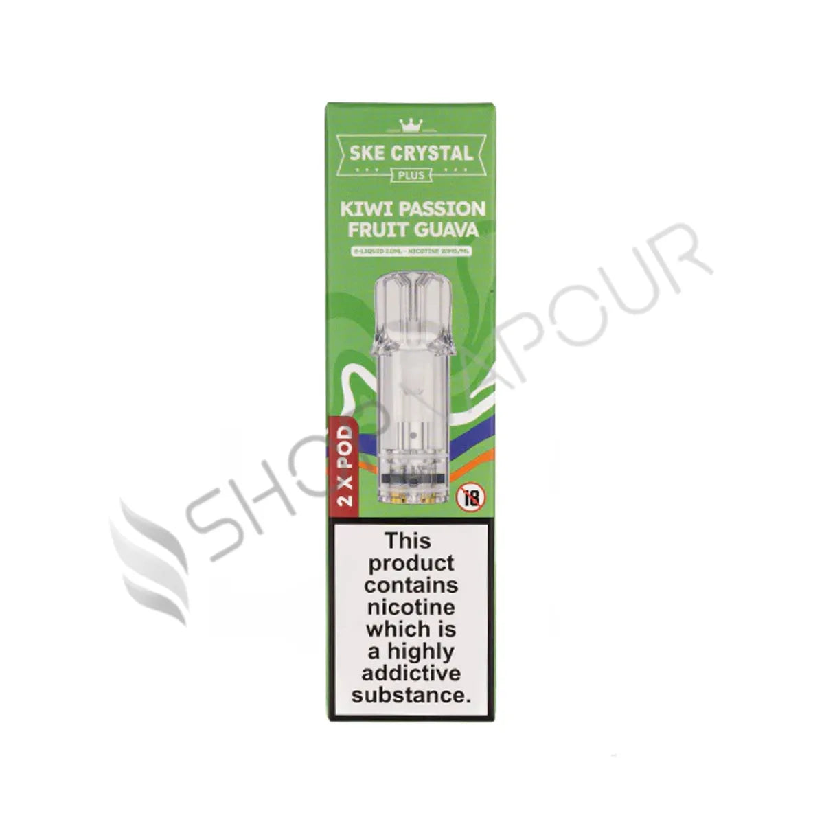 Kiwi Passion Fruit Guava Crystal Plus Prefilled Pods by SKE