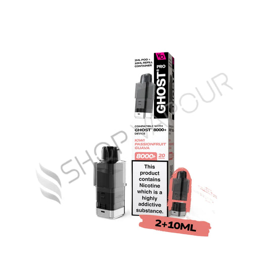Kiwi Passionfruit & Guava Pro 8000+ Prefilled Pod & Refill by Ghost