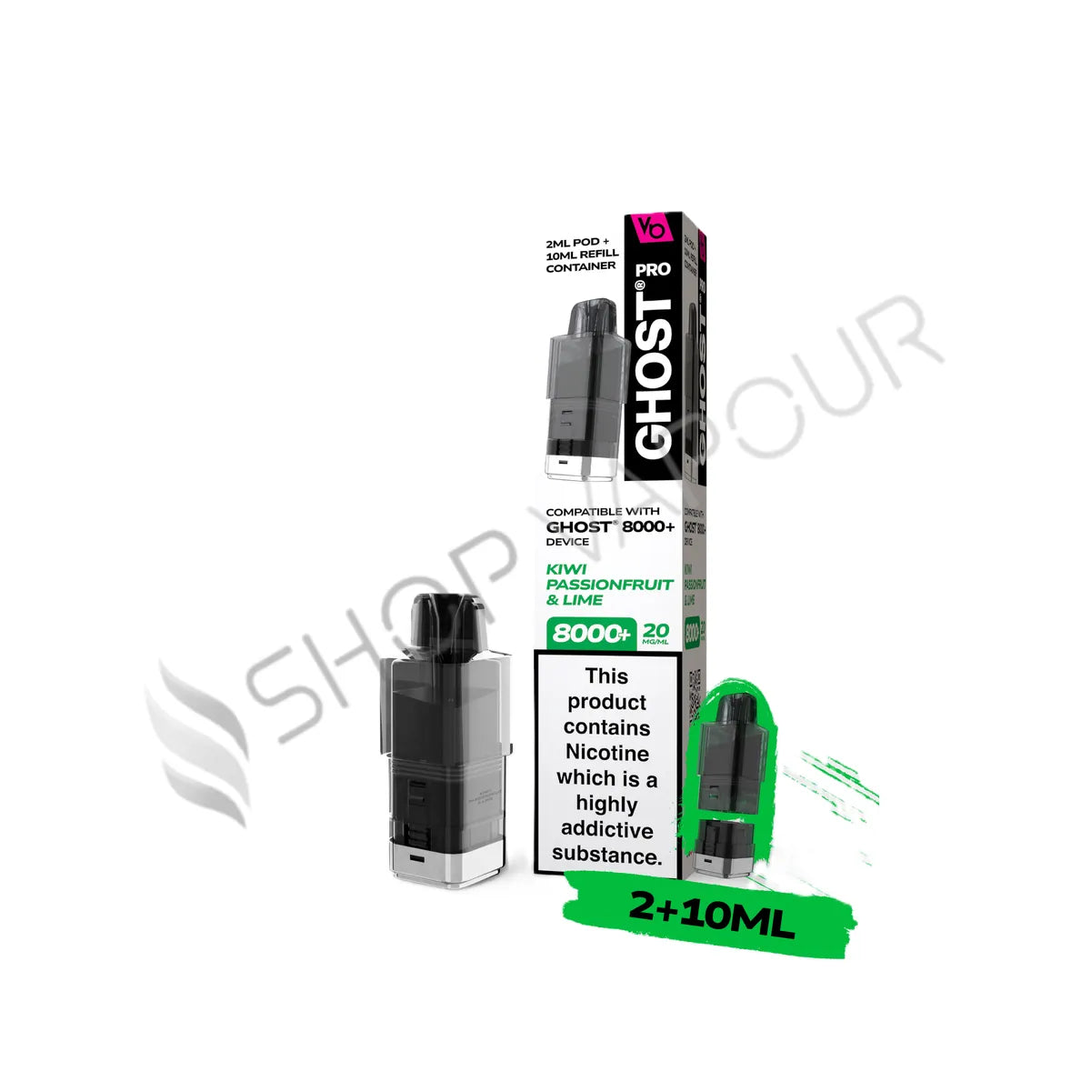 Kiwi Passionfruit & Lime Pro 8000+ Prefilled Pod & Refill by Ghost