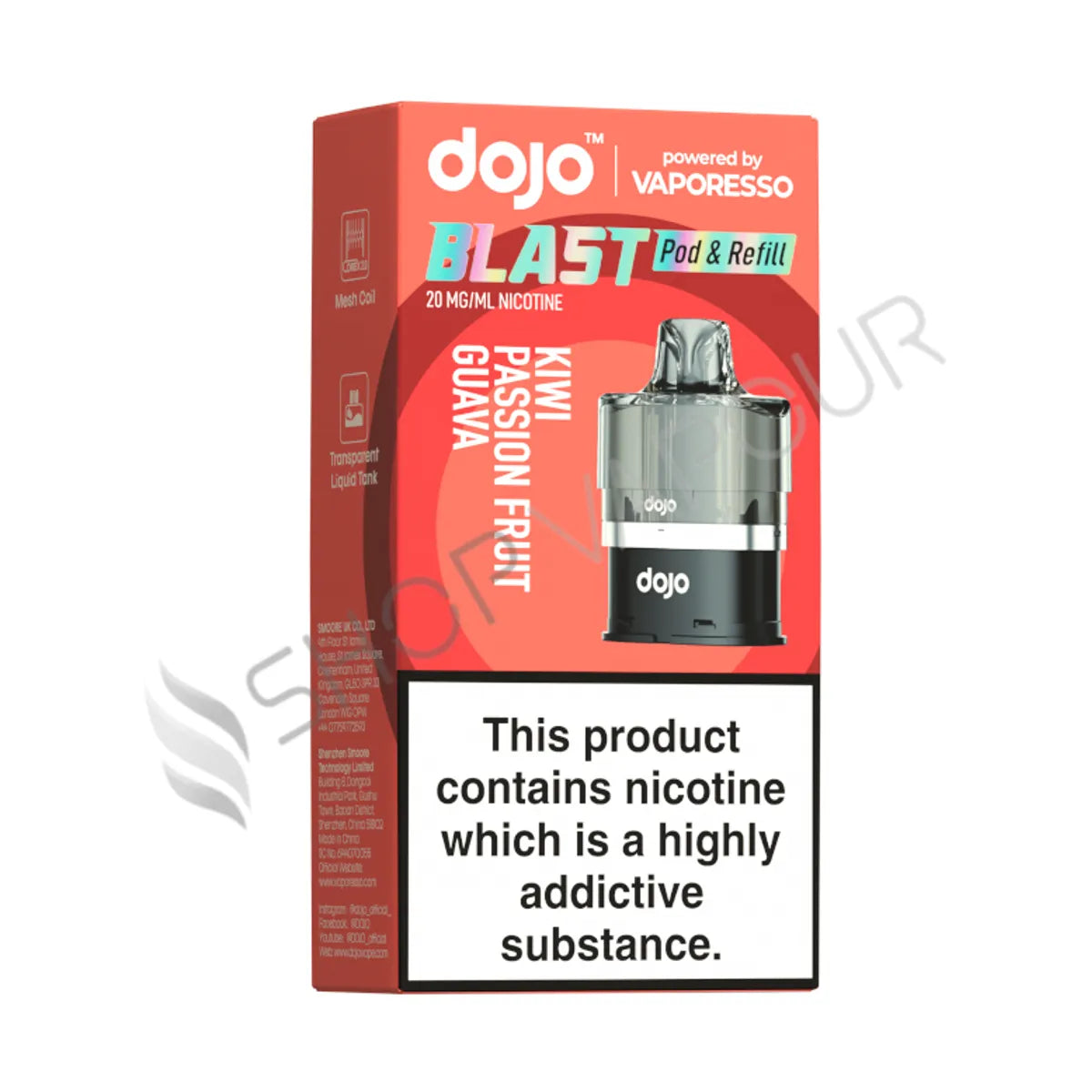 Kiwi Passionfruit Guava Dojo Blast 6000 Prefilled Pod & Refill by Vaporesso