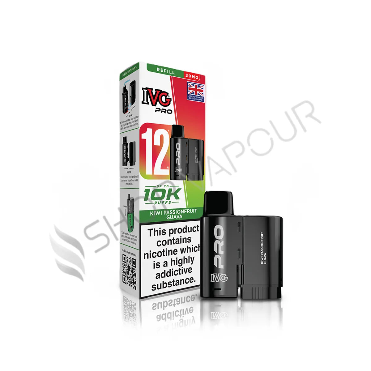 Kiwi Passionfruit Guava Pro 12 Prefilled Pod & Refill by IVG