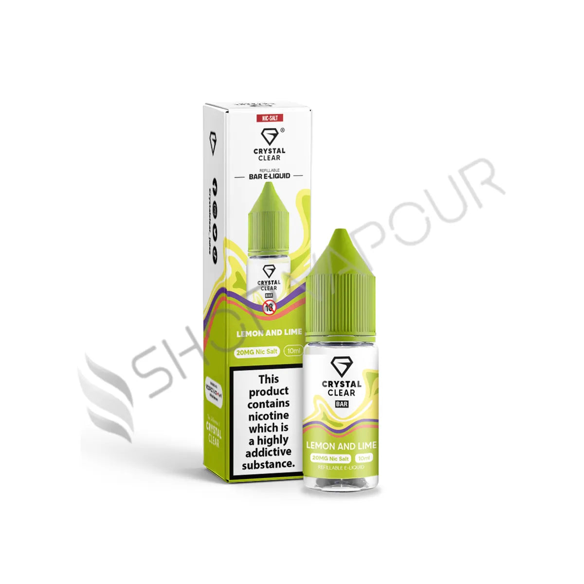 Lemon & Lime Bar Salts Nic Salt by Crystal Clear