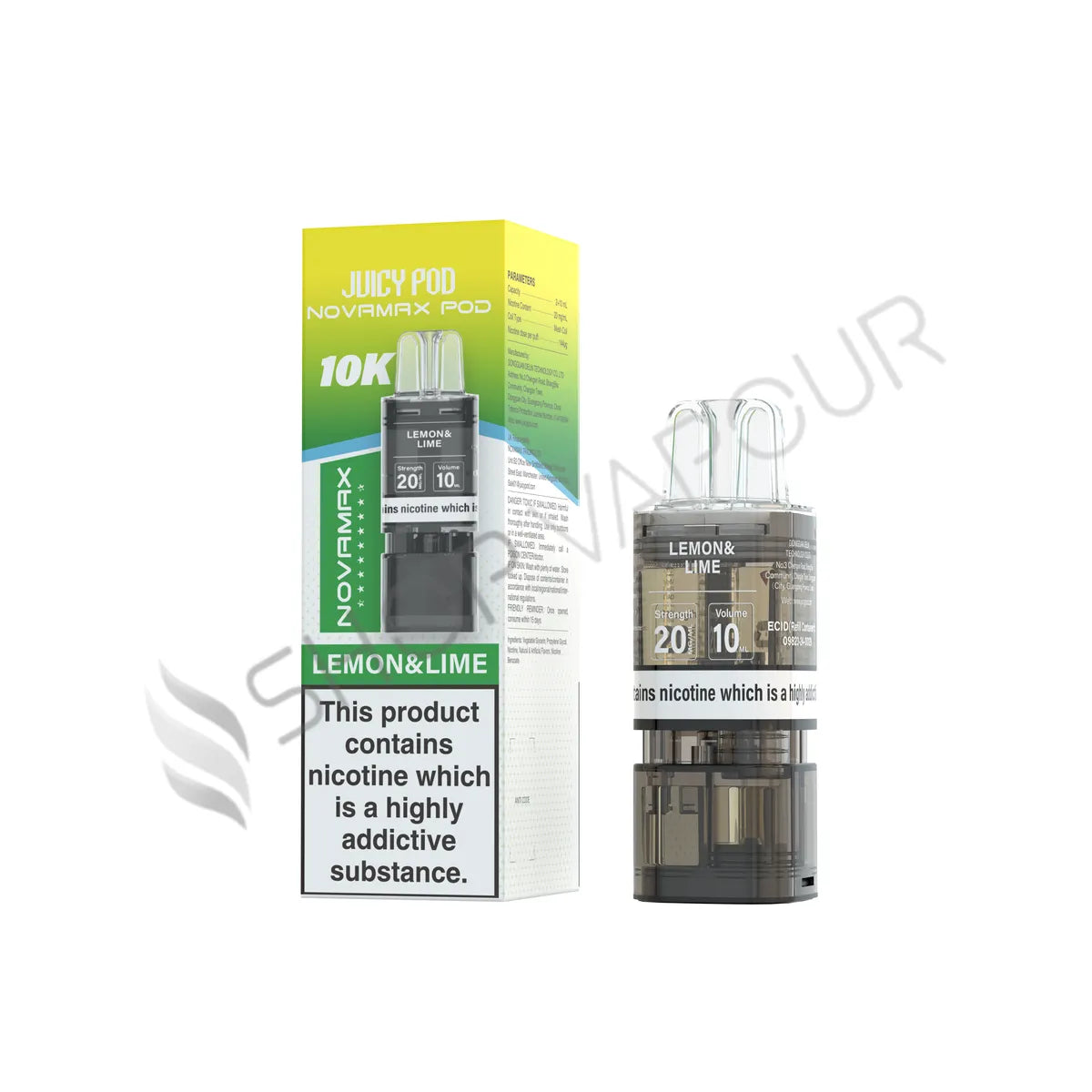 Lemon & Lime Novamax 10K Prefilled Pod & Refill by Juicy Pod