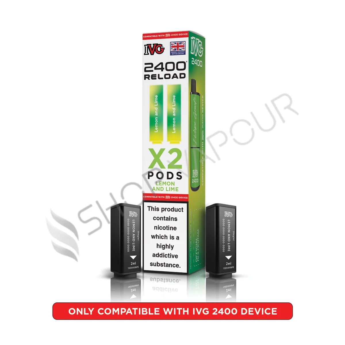 Lemon & Lime Reload Prefilled Pods by IVG 2400