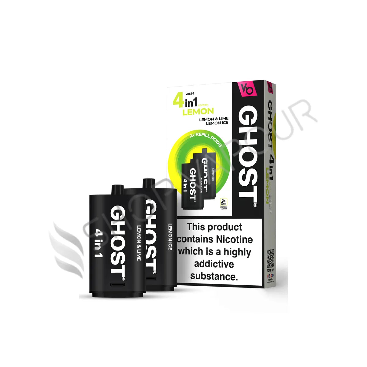Lemon Edition 1 Ghost 4 in 1 Prefilled Pods by Vapes Bars
