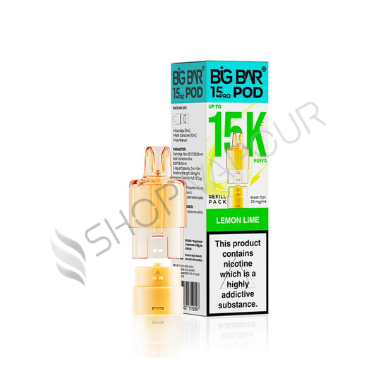 Lemon Lime 15K Pro Prefilled Pod & Refill by Big Bar