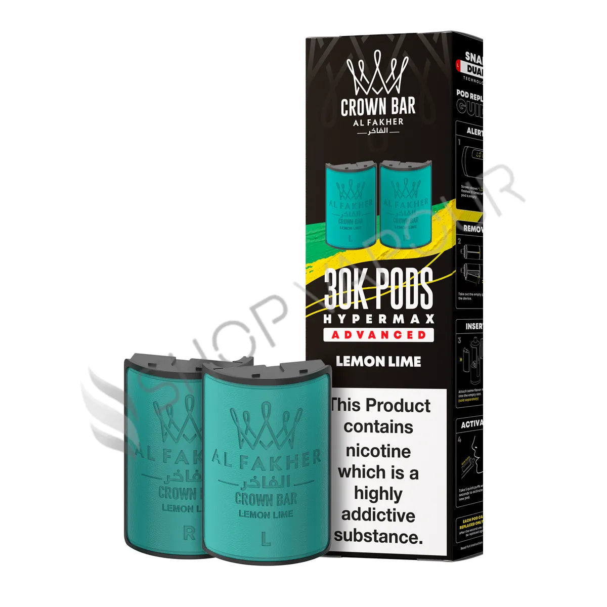 Lemon Lime 30K Hypermax Prefilled Pod & Refill by Al Fakher