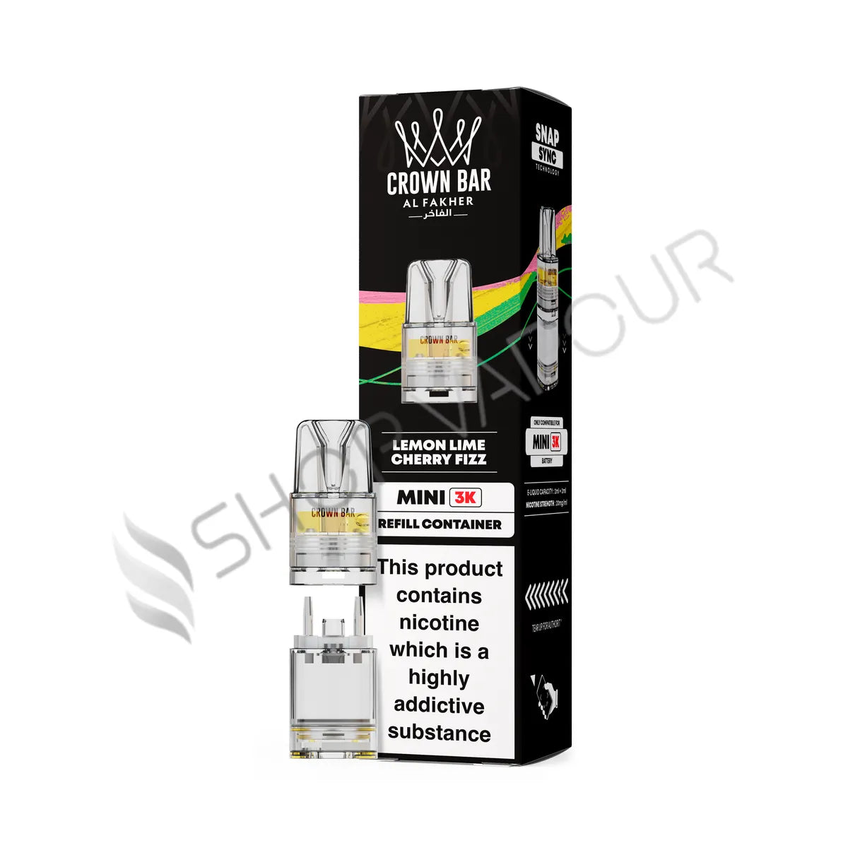 Lemon Lime Cherry Fizz Crown Bar Mini 3K Prefilled Pod & Refill by Al Fakher