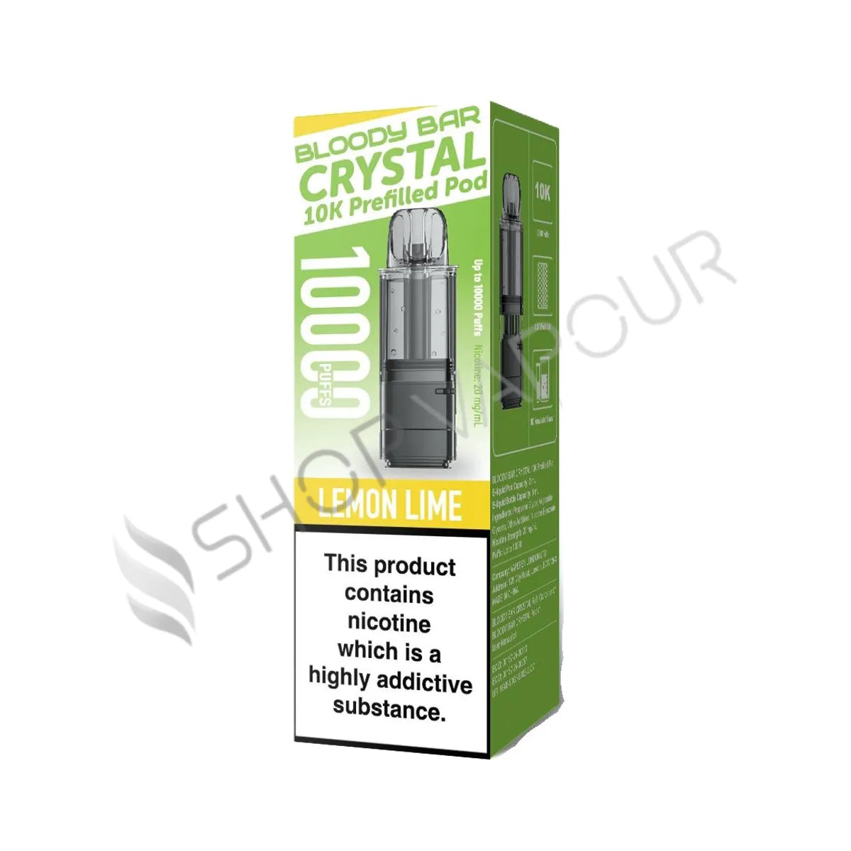 Lemon Lime Ultra Twist Crystal 10K Prefilled Pod & Refill by Bloody Bar