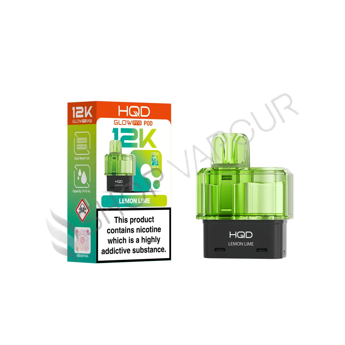 Lemon Lime Glow Pro 12K Prefilled Pod & Refill by HQD