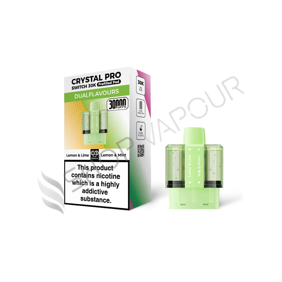 Lemon Lime / Lemon Mint Switch 30K Prefilled Pods by Crystal Pro