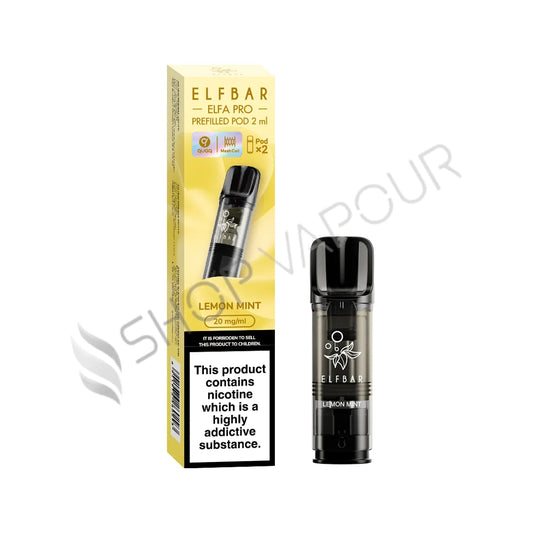 Lemon Mint Elfa Pro Prefilled Pods by Elf Bar