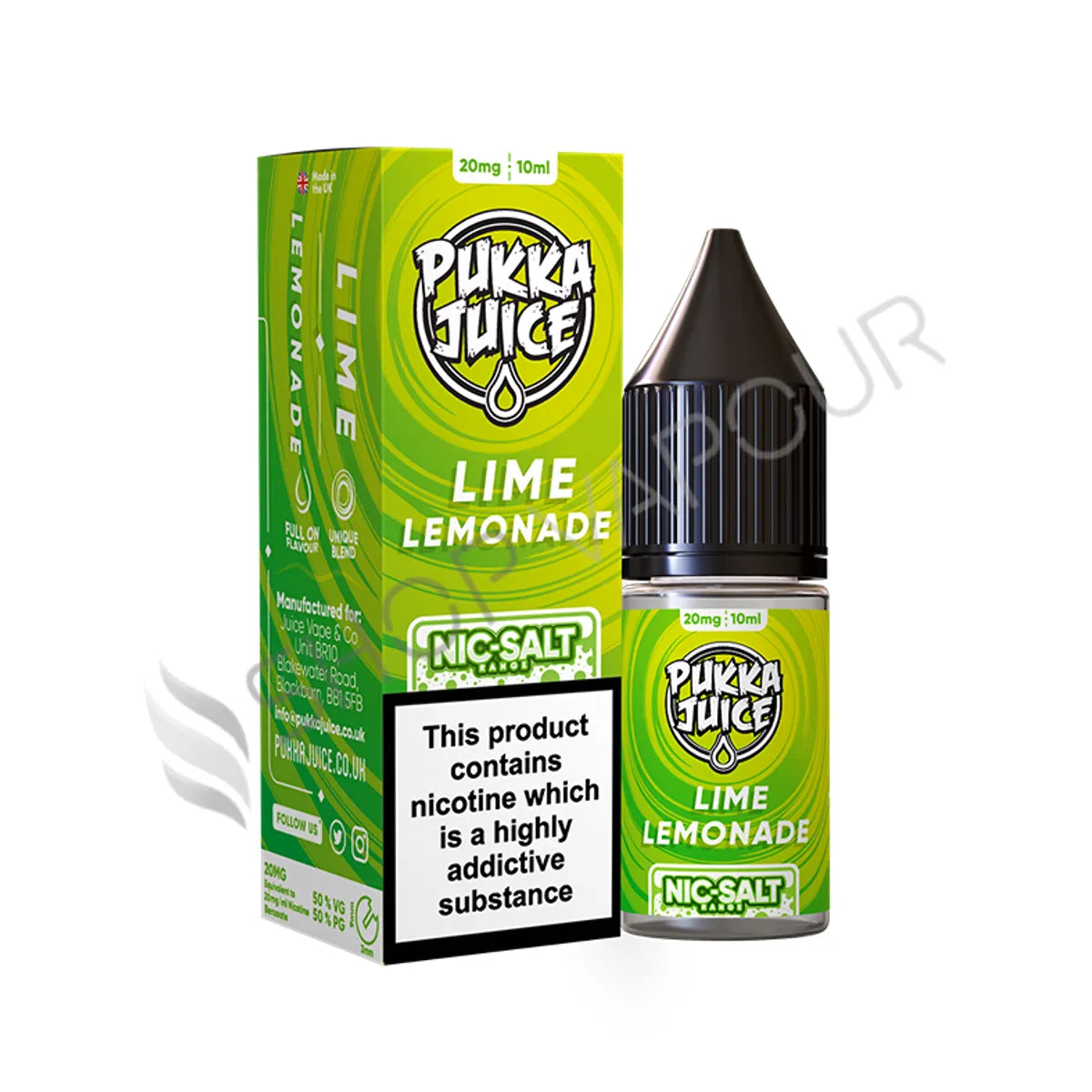 Lime Lemonade Nic Salt E-Liquid by Pukka Juice