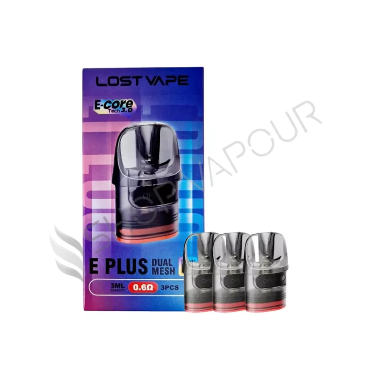 Lost Vape E Plus Replacement Pods - 0.6 Dual Mesh