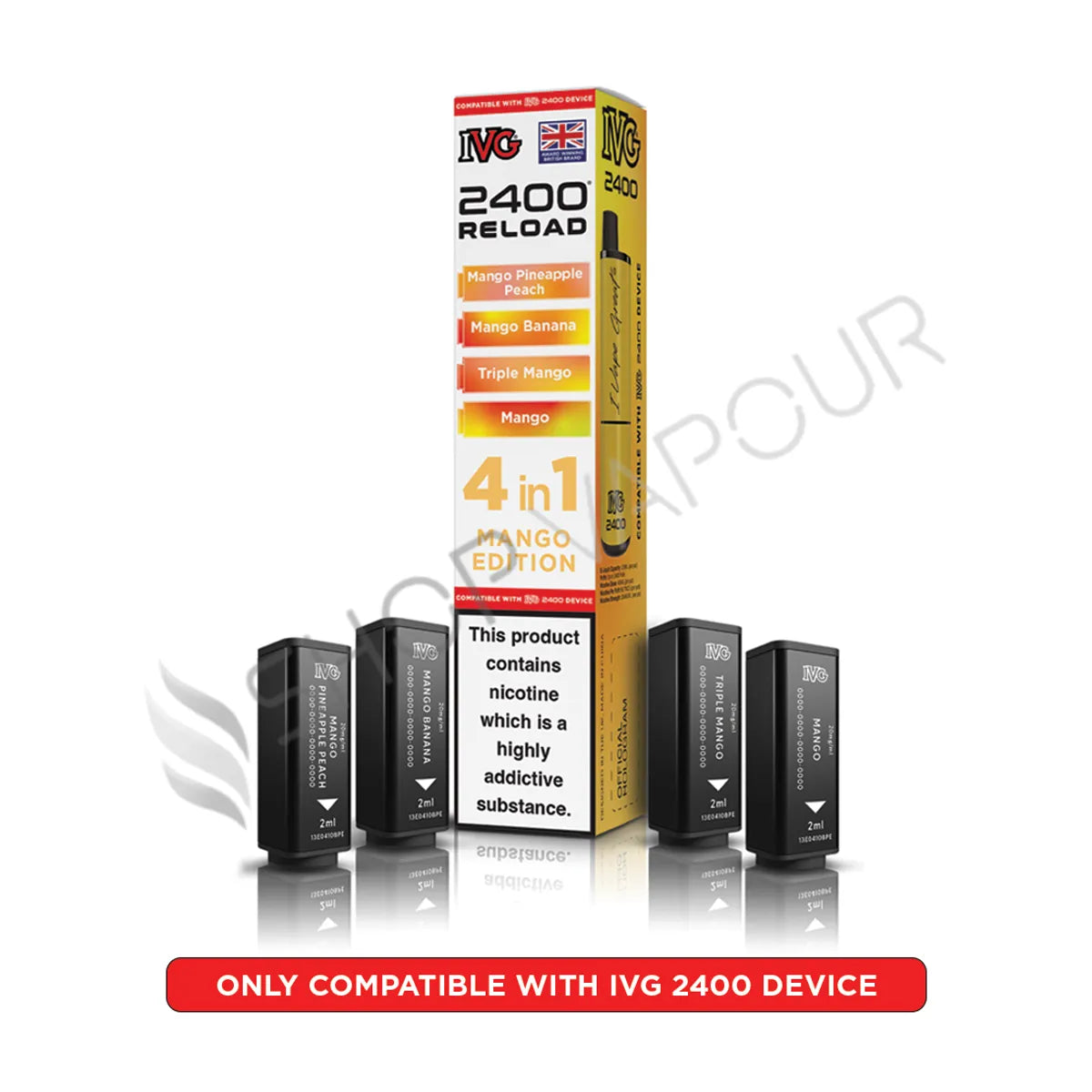 Mango Edition Reload Prefilled Pods by IVG 2400