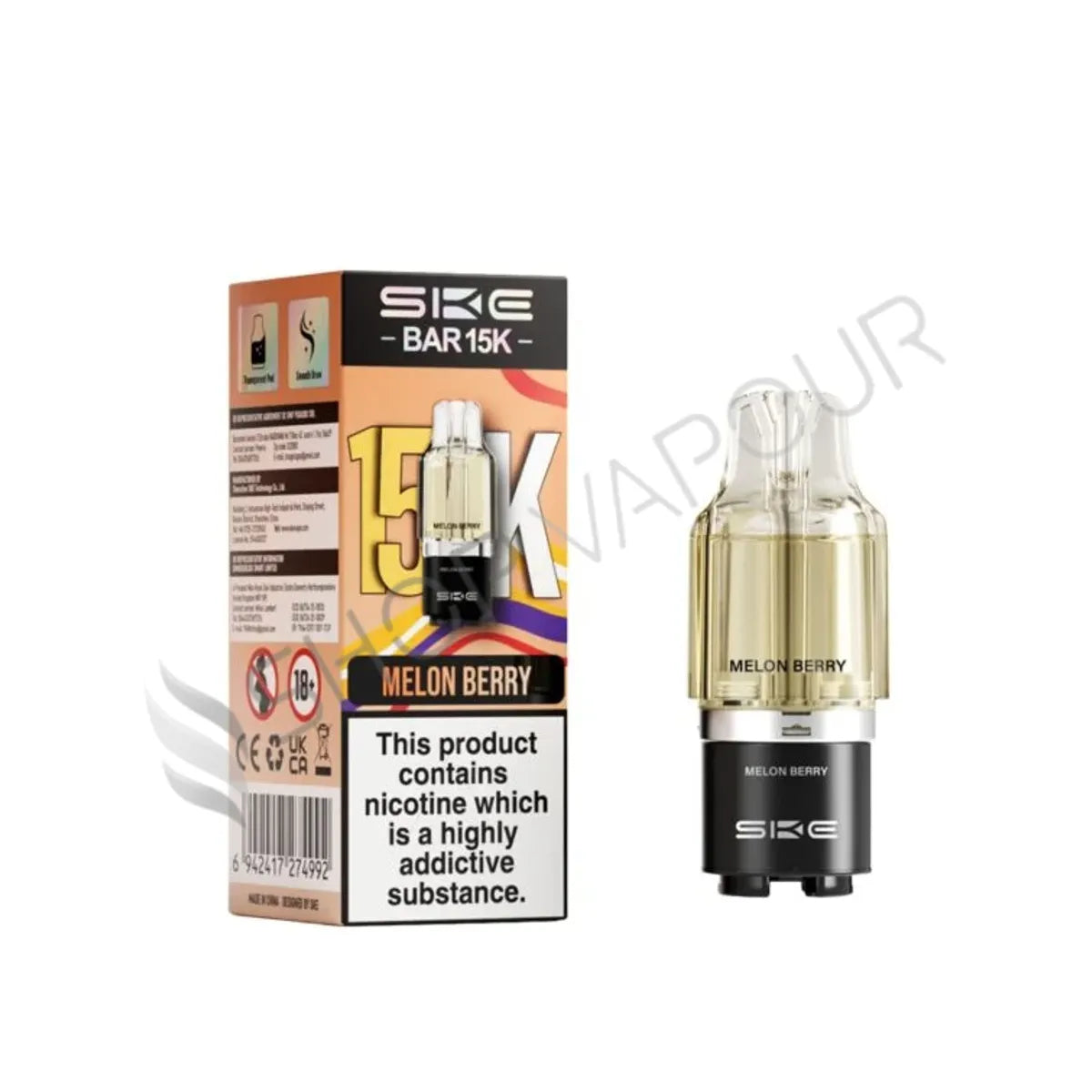 Melon Berry Bar 15K Prefilled Pod & Refill by SKE