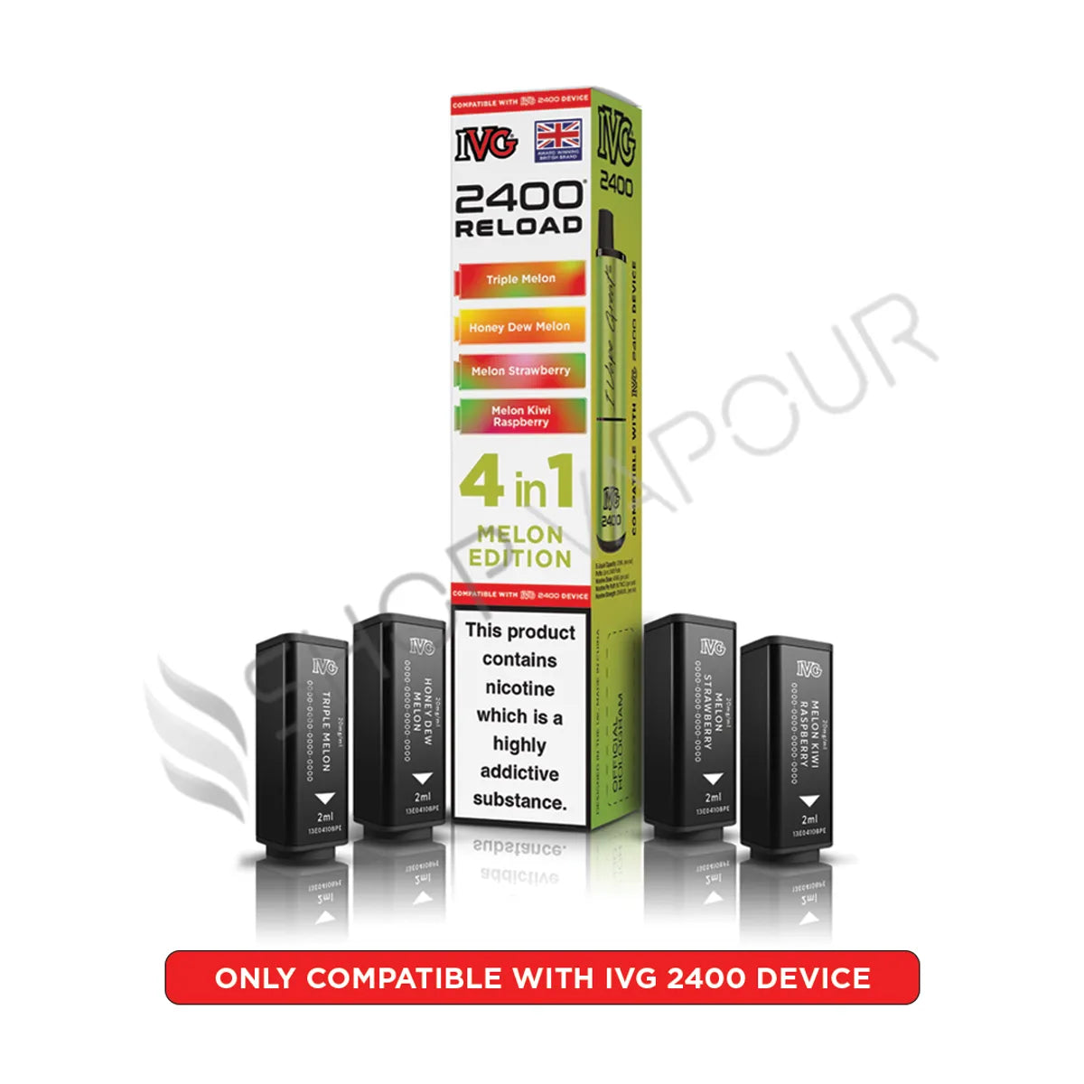 Melon Edition Reload Prefilled Pods by IVG 2400