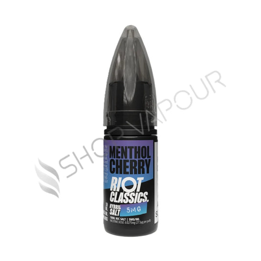 Menthol Cherry Nic Salt E-Liquid by Riot Classic Salts