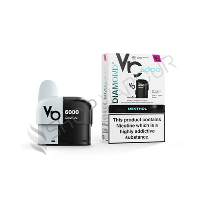 Vapes Bars Diamond 6000 Prefilled Pod Kit - Menthol