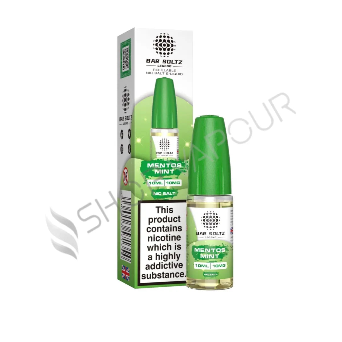 Mentos Mint Nic Salt E-Liquid by Bar Soltz Legend