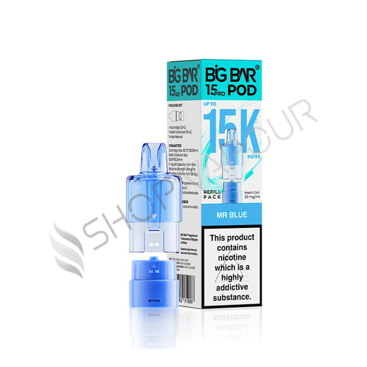 Mr Blue 15K Pro Prefilled Pod & Refill by Big Bar