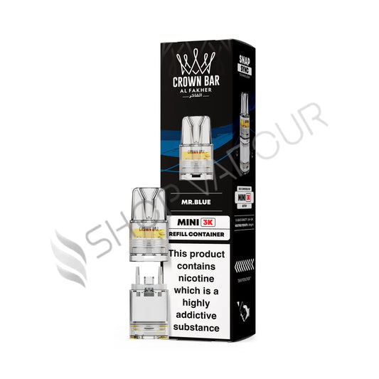 Mr Blue Crown Bar Mini 3K Prefilled Pod & Refill by Al Fakher