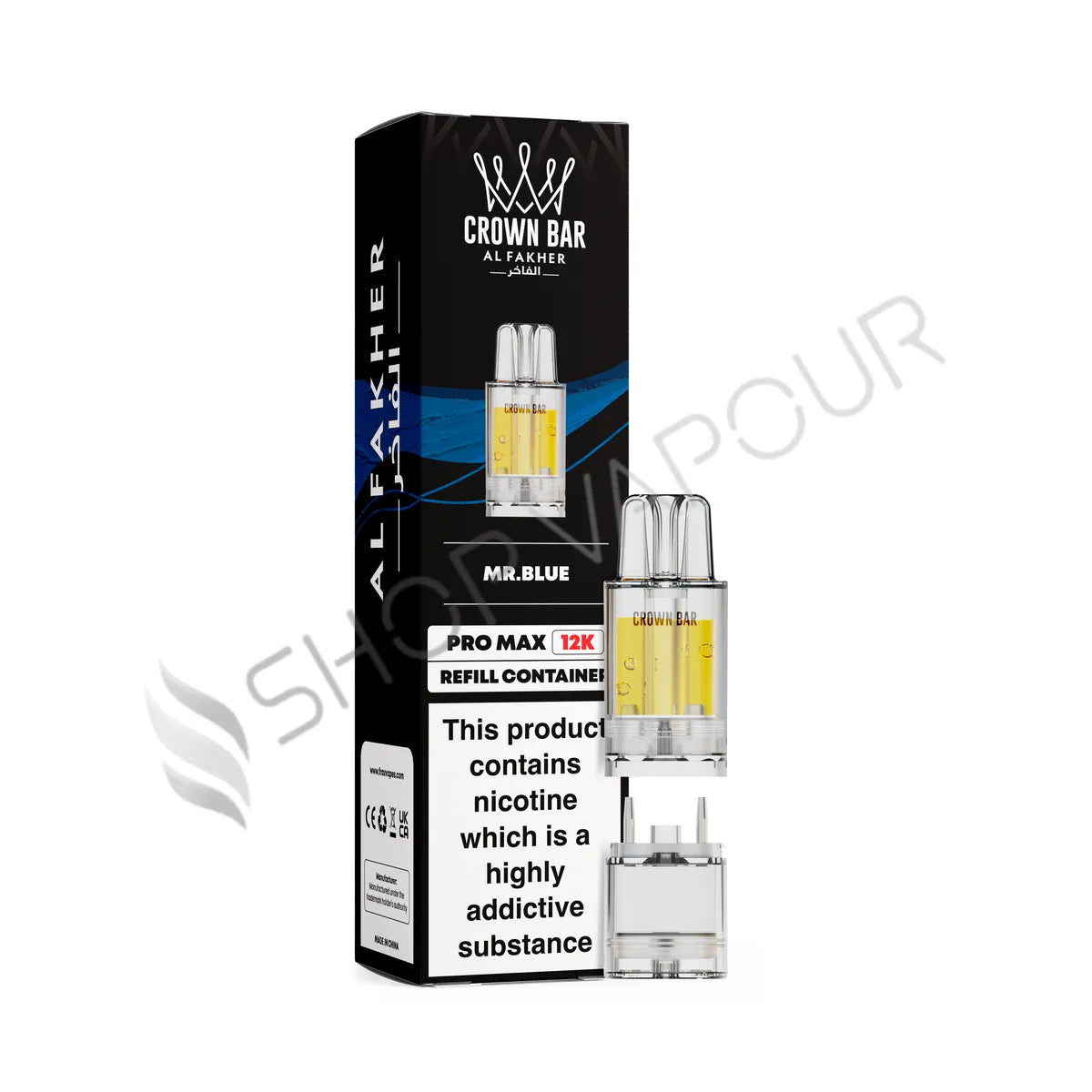 Mr Blue Crown Bar Pro Max 12K Prefilled Pod & Refill by Al Fakher