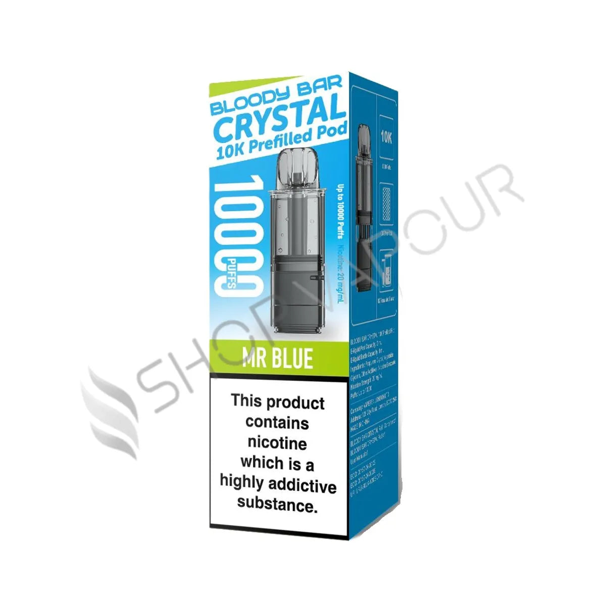 Mr Blue Crystal 10K Prefilled Pod & Refill by Bloody Bar