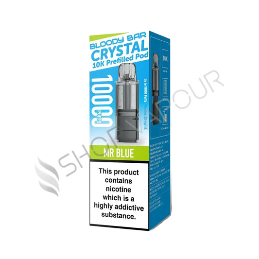 Mr Blue Crystal 10K Prefilled Pod & Refill by Bloody Bar