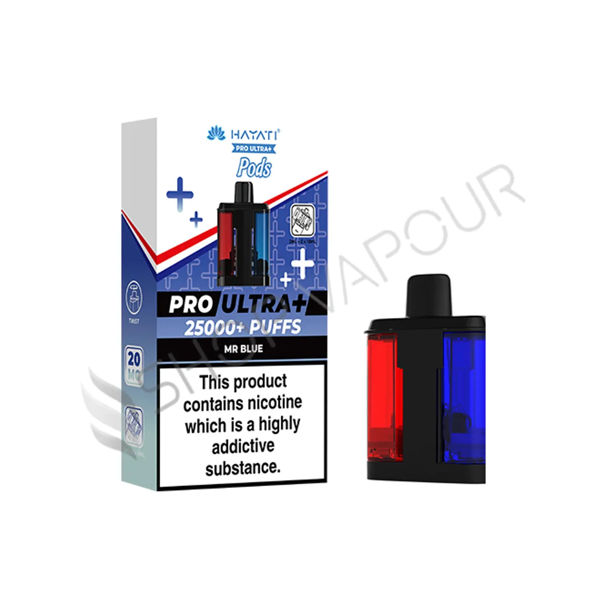 Mr Blue Pro Ultra Plus 25K Prefilled Pod & Refill by Hayati