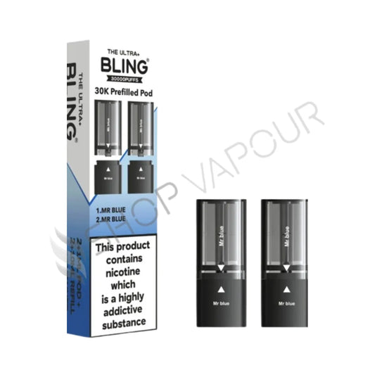 Mr Blue Ultra Plus 30K Prefilled Pod & Refill by The Bling