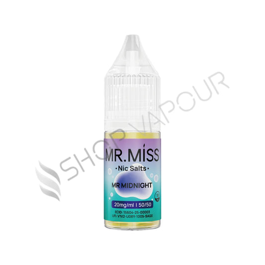 Mr Midnight Nic Salt E-Liquid by Mr. Miss