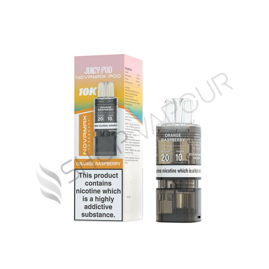 Orange Raspberry Novamax 10K Prefilled Pod & Refill by Juicy Pod
