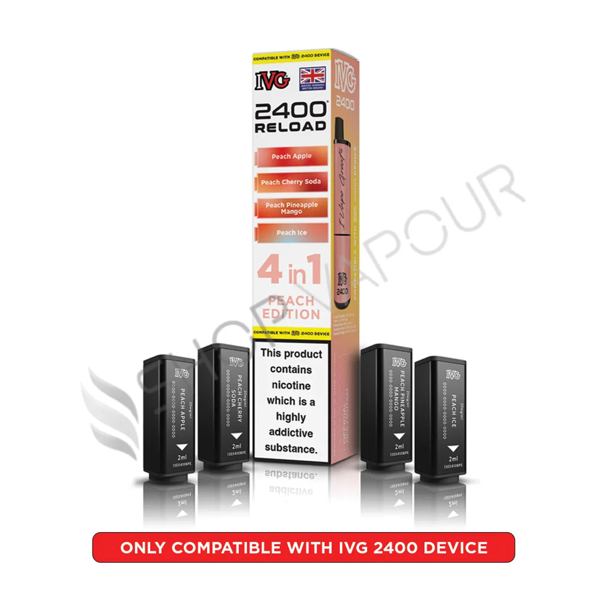 Peach Edition Reload Prefilled Pods by IVG 2400
