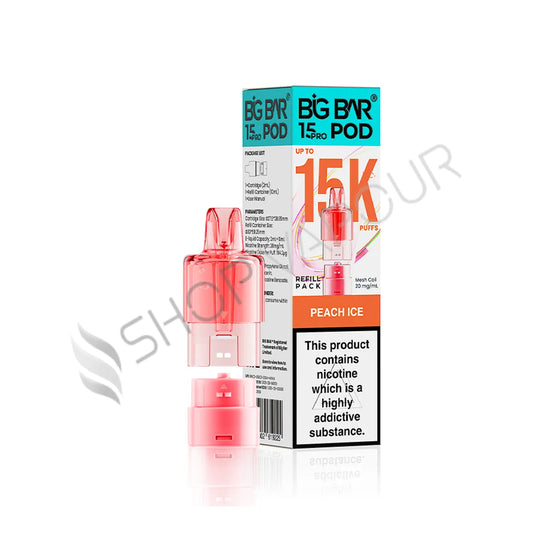 Peach Ice 15K Pro Prefilled Pod & Refill by Big Bar