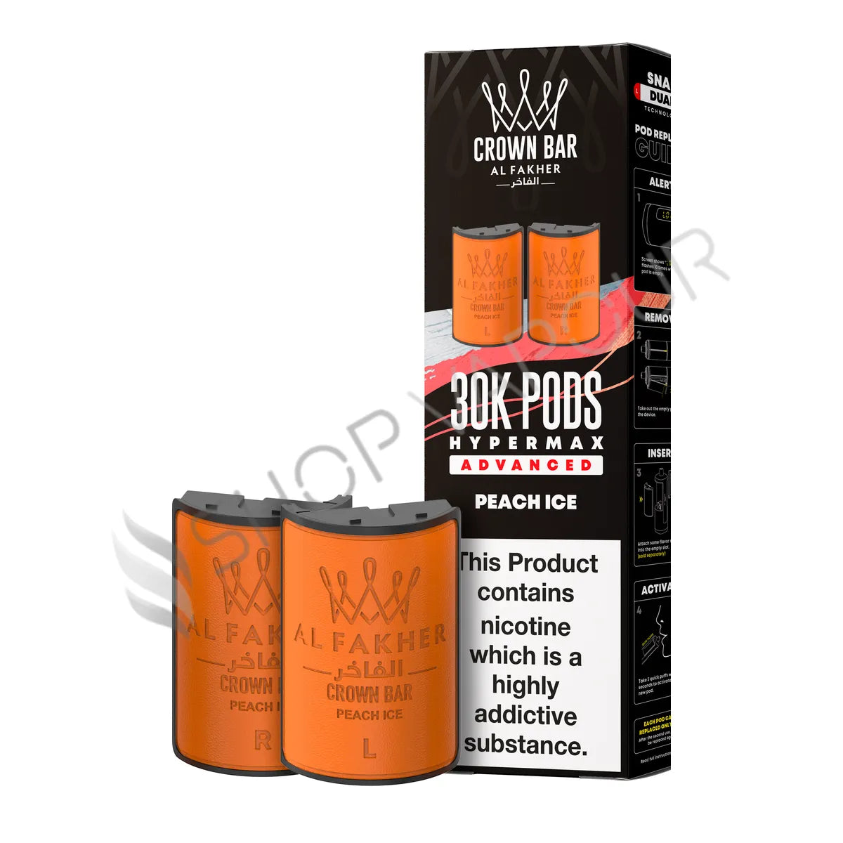 Peach Ice 30K Hypermax Prefilled Pod & Refill by Al Fakher