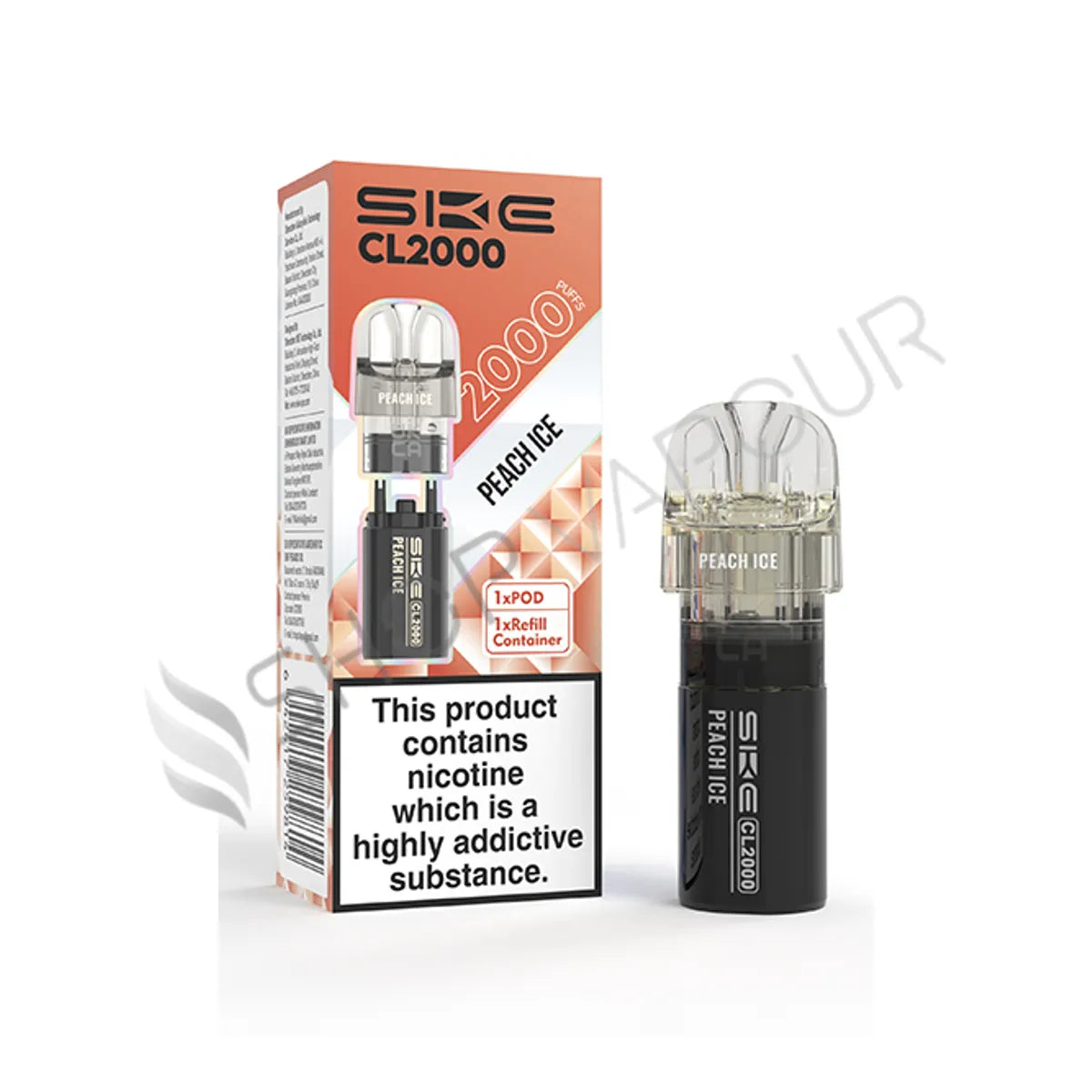 Peach Ice CL2000 Prefilled Pod & Refill by SKE