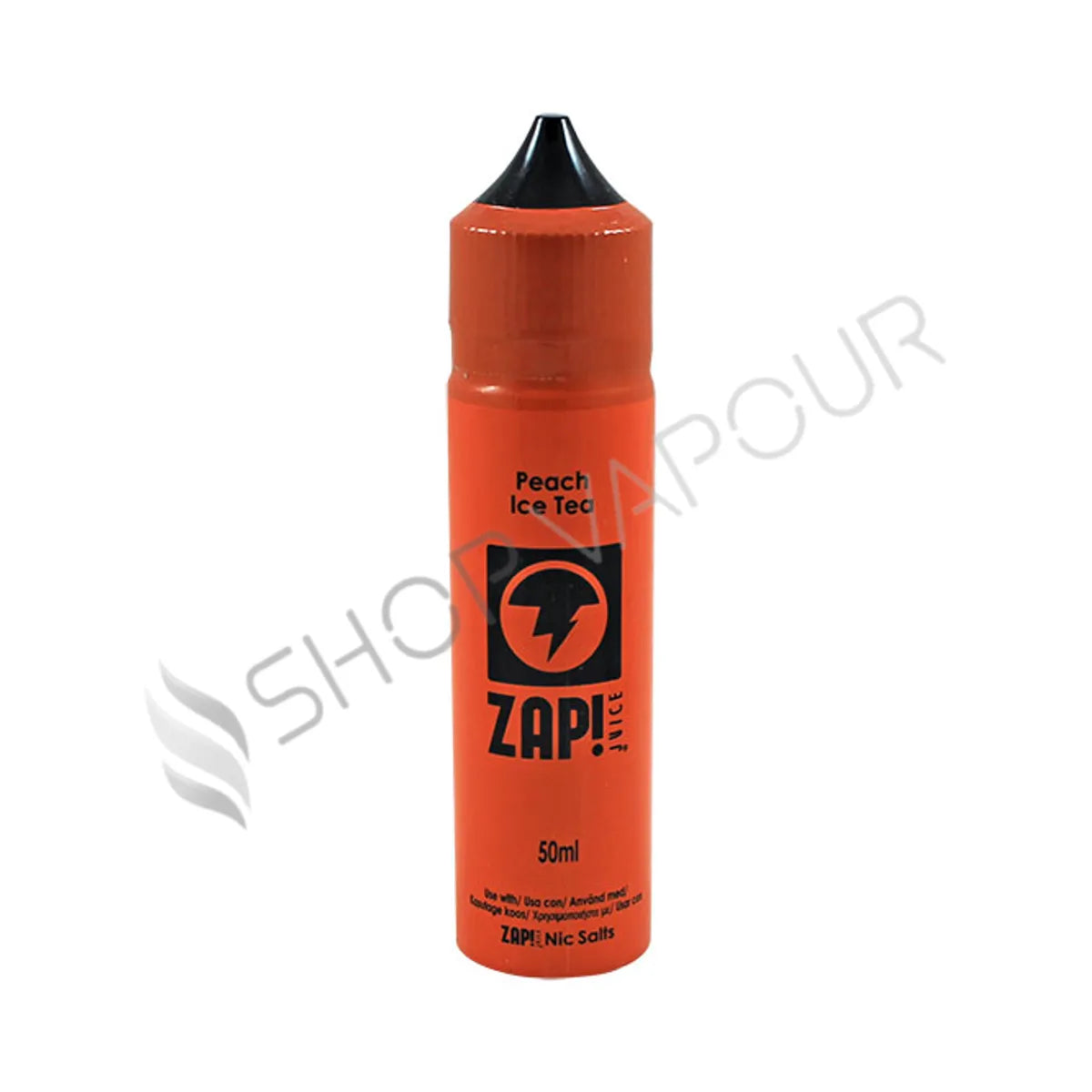 Peach Ice Tea 50ml Shortfill E-Liquid by Zap Juice