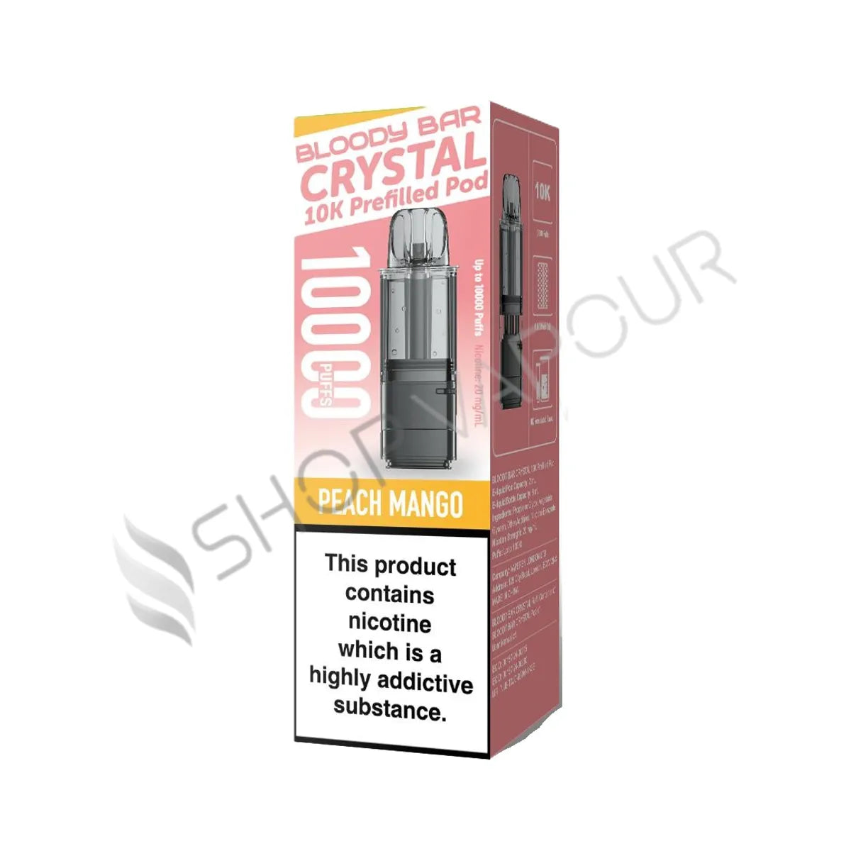 Peach Mango Crystal 10K Prefilled Pod & Refill by Bloody Bar