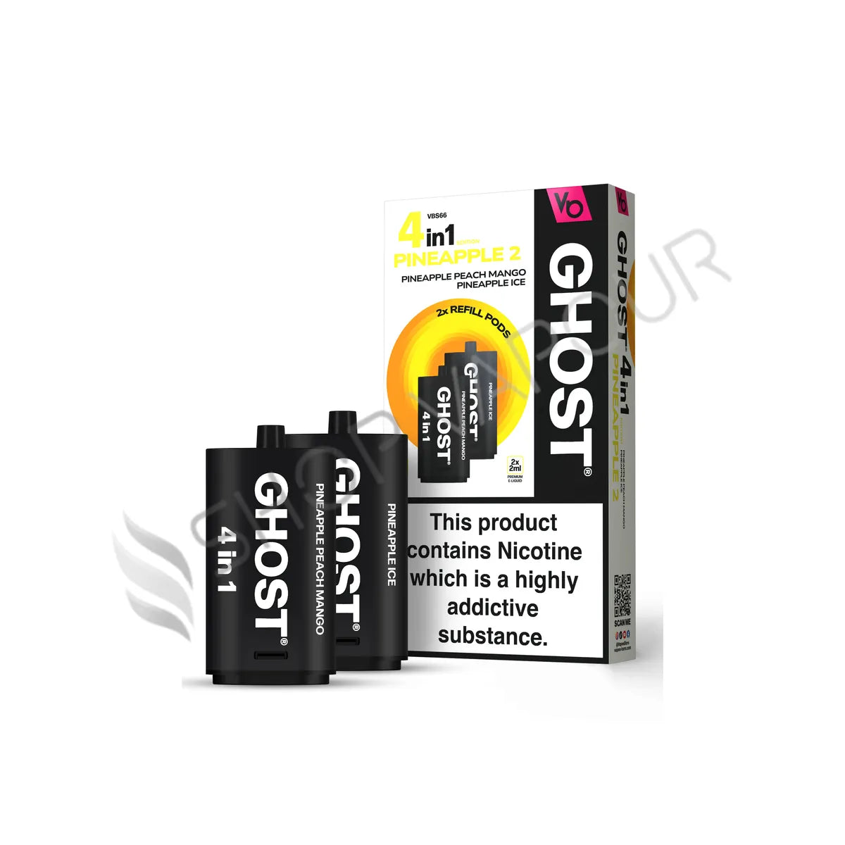 Pineapple Edition 2 Ghost 4 in 1 Prefilled Pods by Vapes Bars