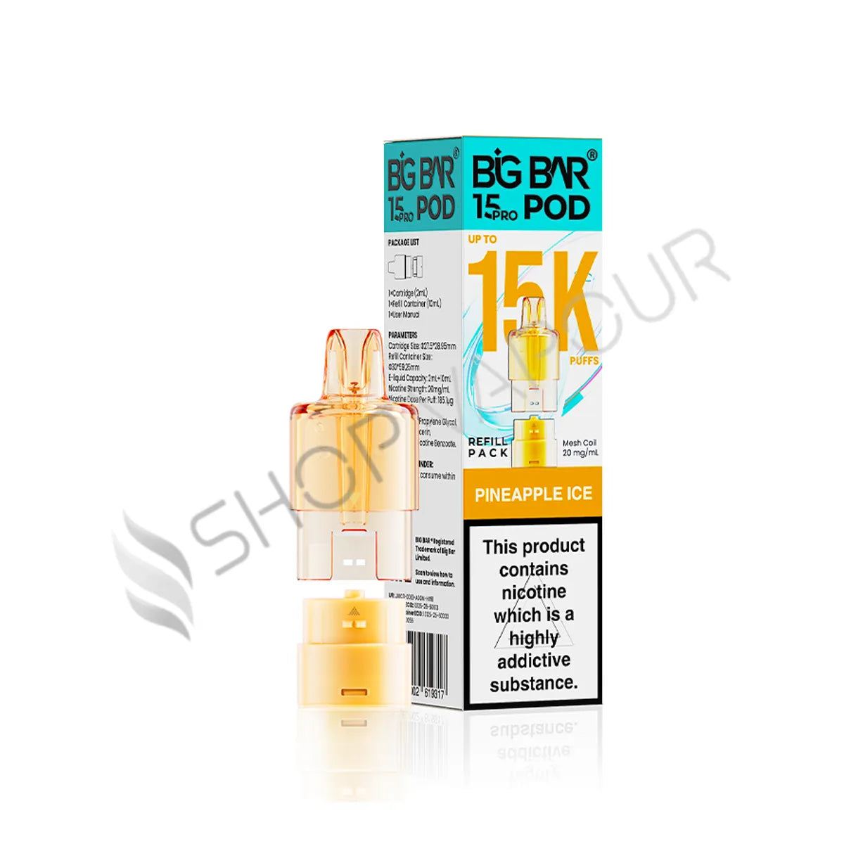 Pineapple Ice 15K Pro Prefilled Pod & Refill by Big Bar