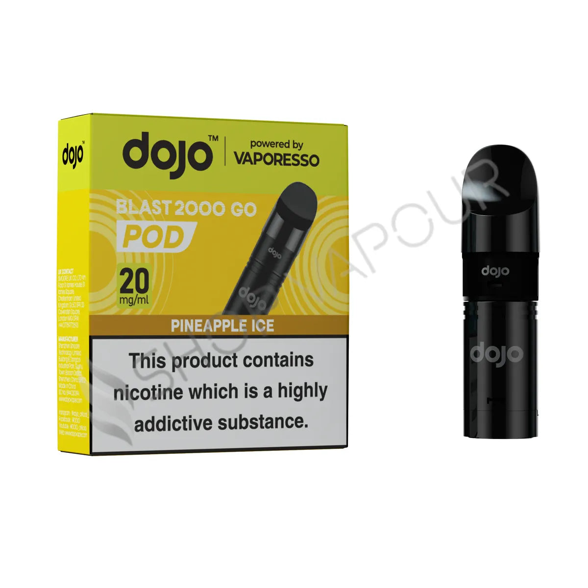 Pineapple Ice Dojo Blast 2000 Go Prefilled Pod & Refill by Vaporesso