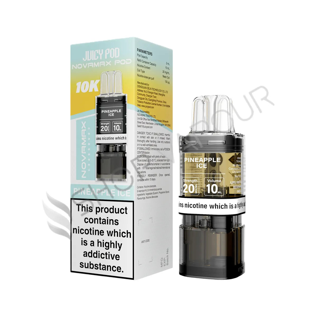 Pineapple Ice Novamax 10K Prefilled Pod & Refill by Juicy Pod