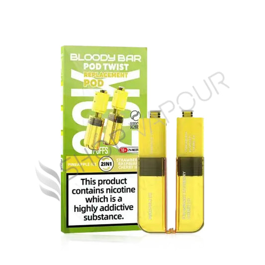 Strawberry Raspberry Cherry Ice / Pineapple Ice Ultra Twist 20K Prefilled Pod & Refill by Bloody Bar