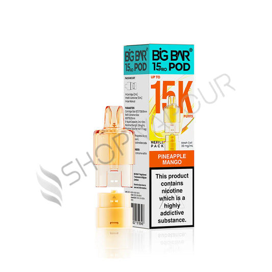 Pineapple Mango 15K Pro Prefilled Pod & Refill by Big Bar