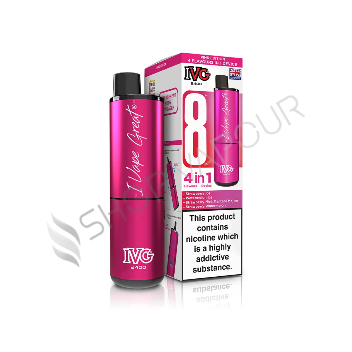 IVG 2400 4 in 1 Prefilled Pod Kit - Pink Edition